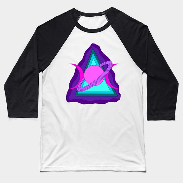 Saturn Baseball T-Shirt by SchlockHorror